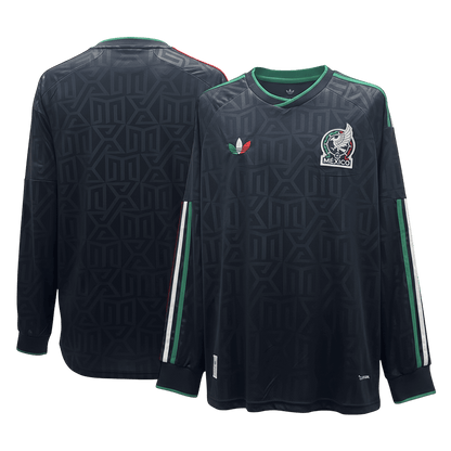 Mexico Mens Long Sleeve Soccer Jersey World Cup 2026 Black