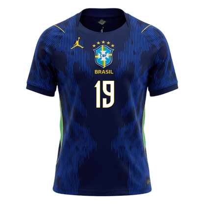 ENDRICK #19 Brazil Mens Away Soccer Jersey World Cup 2026 Navy