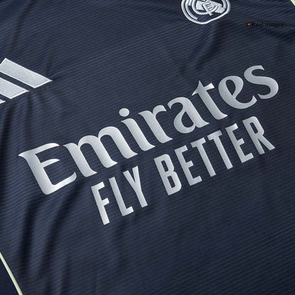 Real Madrid Mens Away Long Sleeve Soccer Jersey 2025/26 Navy