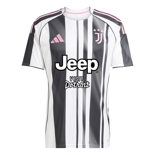 Juventus Mens Home Soccer Jersey 2025/26 Black&White