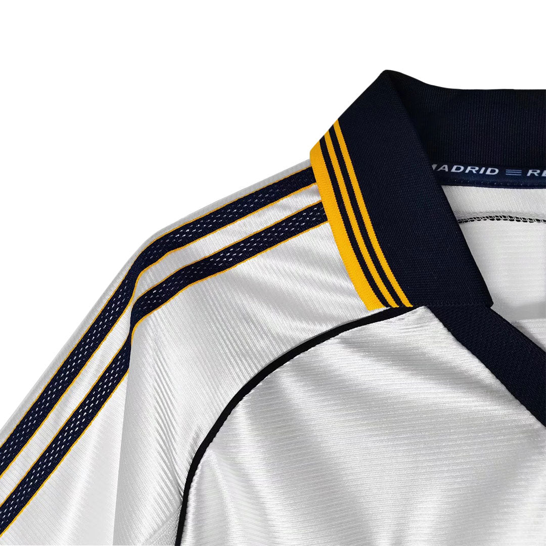 Retro Real Madrid Mens Home Soccer Jersey 1999/00 White