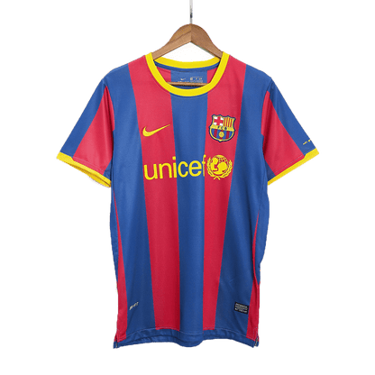 Retro A.INIESTA #8 Barcelona Mens Home Soccer Jersey 2010/11 Red&Blue