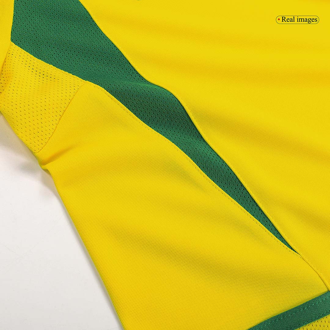 Retro RONALDO #9 Brazil Mens Home Soccer Jersey 2002/03 Yellow