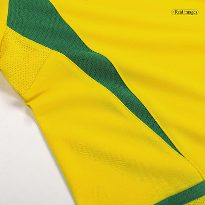 Retro RONALDO #9 Brazil Mens Home Soccer Jersey 2002/03 Yellow